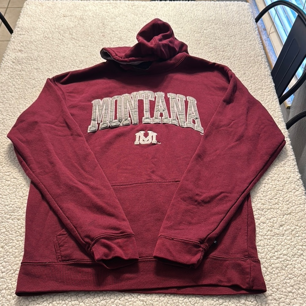 J. America Red Montana University Sweatshirt Hoodie